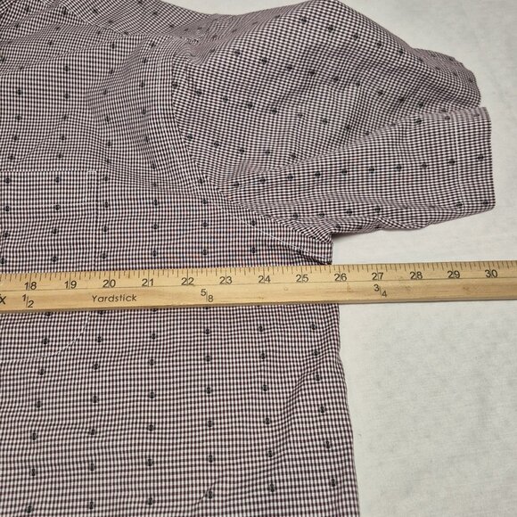 Roundtree & Yorke Gold Label Men's Shirt Size XLT Short SButton Up Burgundy (54) - Picture 5 of 10